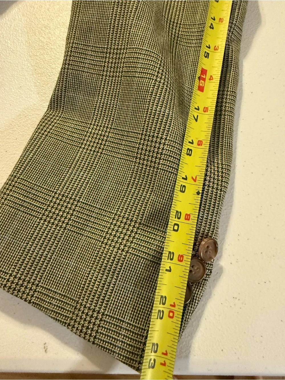 Lauren Ralph Lauren Blazer 44R Wool Silk Blend 2 Button Sports Coat Houndstooth